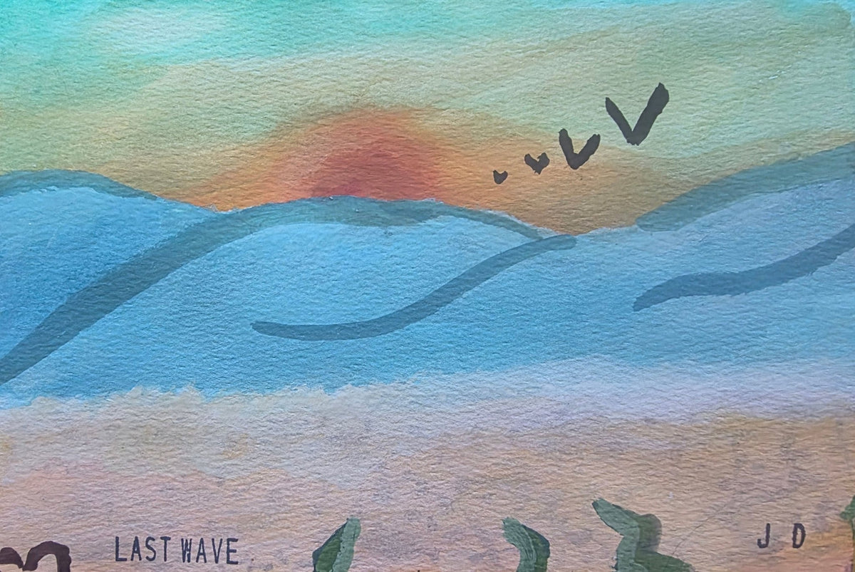 Last Wave Sunset Beach Art Print – Ocean Wave Wall Decor | Authentic CPA Artist - Authentic CPA Artist